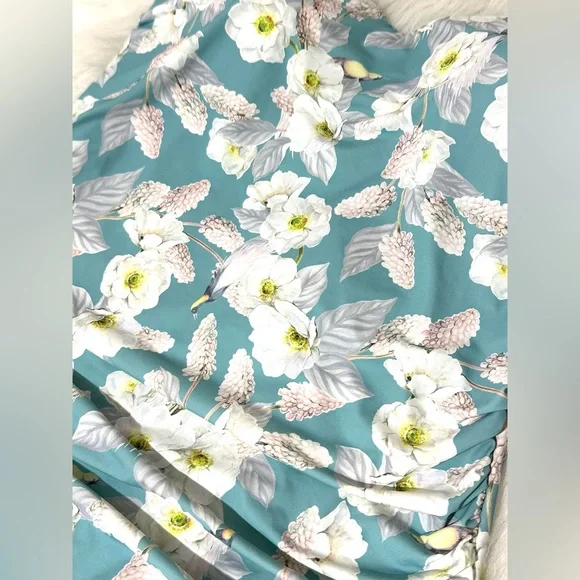 Nip Tuck Ladies One Piece Swimsuit Tummy Control Light Blue Floral Size 12 NEW - Picture 4 of 11